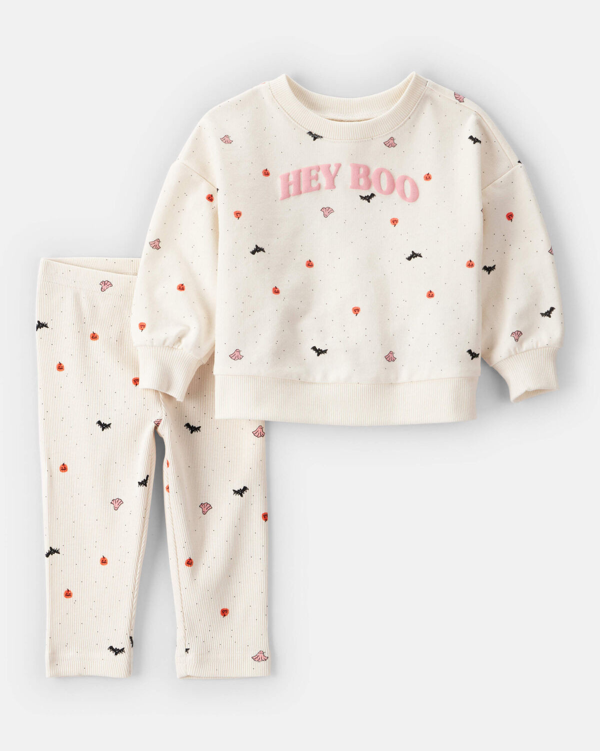Baby 2-Piece Hey Boo Halloween Outfit Set - Cream | Carter's Inc