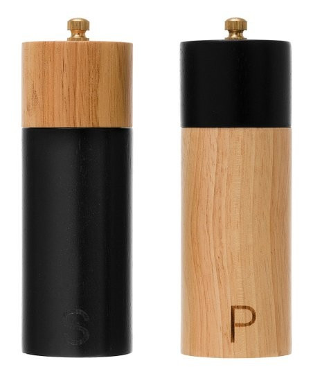 Two-Tone Rubber Wood Salt & Pepper Shakers | Zulily