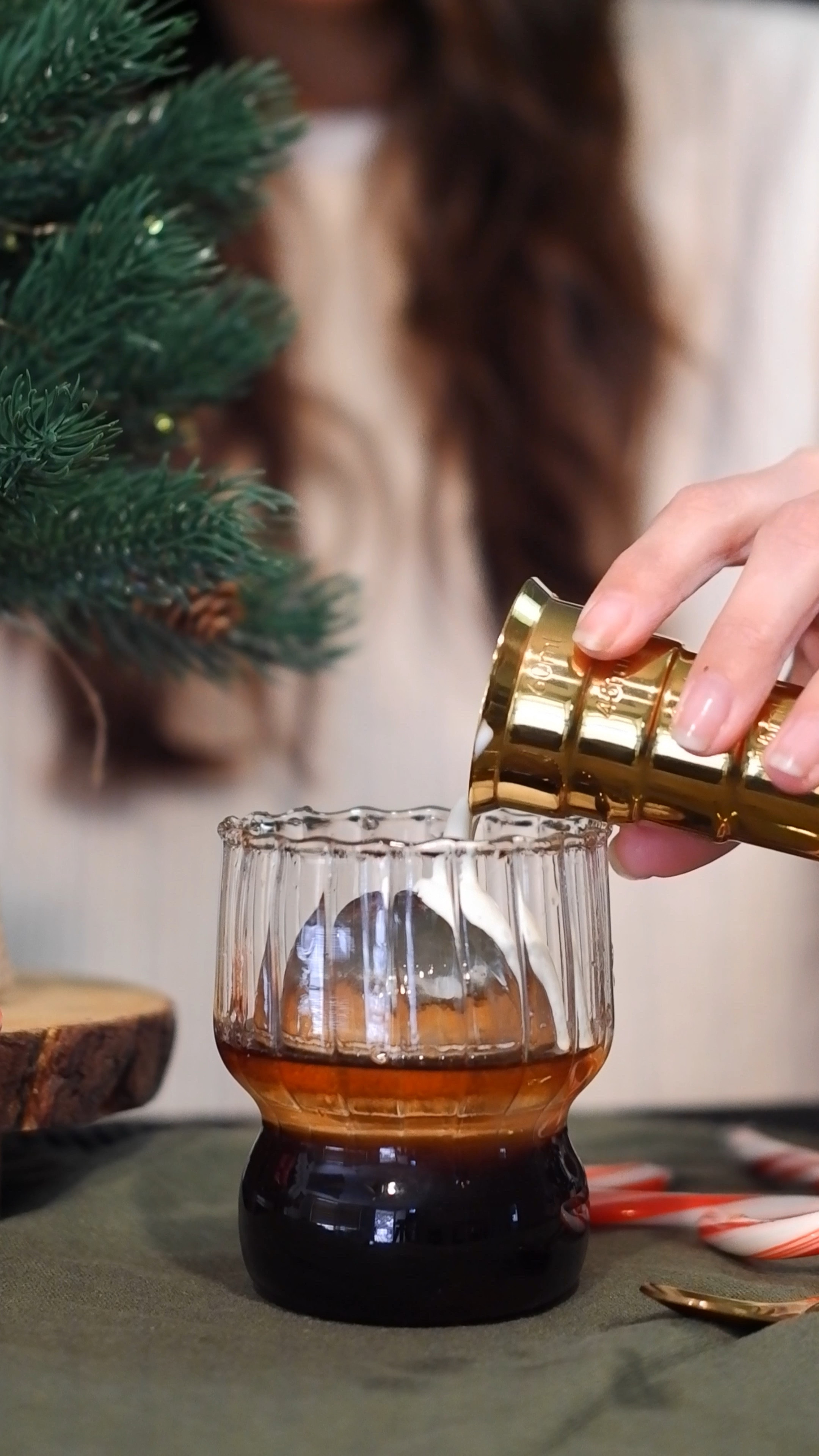 Another day of 25 days of Christmas cocktails arrives with a festive twist on a classic cocktail! 🎄🍸 Indulge in the delightful flavors of a Candy Cane White Russian, featuring candy cane vodka, coffee liqueur, and delicious creamy goodness. ❄️✨ It's the perfect sip to add a touch of merry and bright to your celebrations. 🥂✨ also this cute glassware is perfect for entertaining in your home bar!

Candy Cane White Russian 

- 2 oz candy cane vodka
- 1 oz coffee liqueur
- 1 oz heavy cream

Combine vodka and coffee liqueur to a rocks glass filled with ice. Top with the heavy cream and stir. Enjoy!

#HolidayCheers #CandyCaneWhiteRussian #FestiveFlavors #WhiteRussian #threeingredientcocktails #thedudeabides #25daysofchristmas #christmasrecipes #winterrecipes

#LTKHoliday #LTKhome #LTKparties