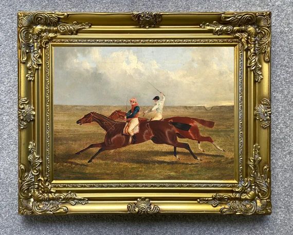 Fine Lithograph on Canvas - Priam beating Augustus at Newmarket 1831 | Etsy (US)