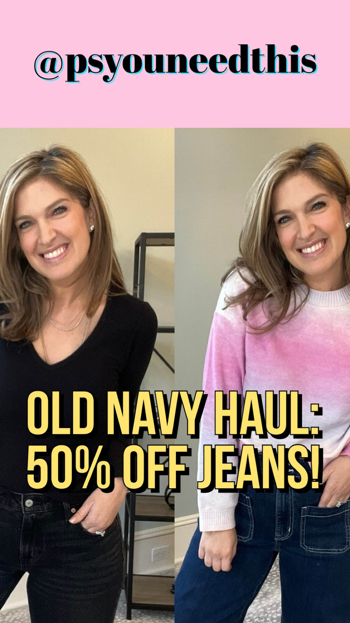 Old Navy haul…and the jeans are 50% off today! Comment “LOVE IT” to shop - or shop via the link in my bio, in stories, or in my “December Reels” highlight!

Old Navy is SO good lately - and the jeans are 50% off right now! Here are two new pairs I am *loving* for winter - and two tops that are SO cute! Wearing a small in the black top & kids XXL in the ombre 💖

#oldnavyhaul #oldnavystyle #oldnavyfashion #oldnavy

#LTKHoliday 

#LTKSeasonal #LTKFindsUnder50