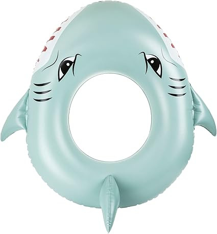 EIKLIM Inflatable Pool Float Tubes Ring, 40 Inch Shark Swimming Ring, Raft Floaties Toys for Kids... | Amazon (US)