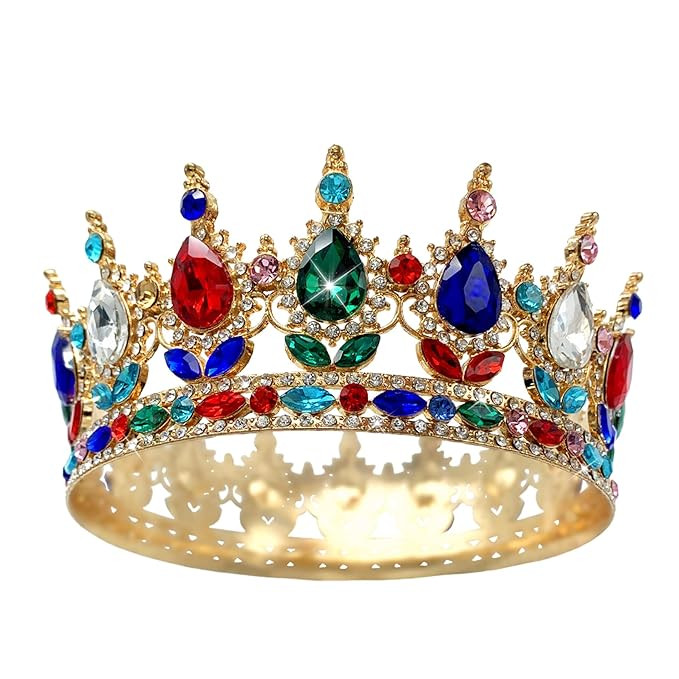 Queen Crown Rhinestone Wedding Crowns and Tiaras for Women Costume Party Hair Accessories Princes... | Amazon (US)