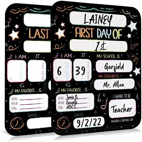 Beautiful First and Last Day of School Board Signs Set of 12 - Reversible 12" x 9" Back to School Ca | Amazon (CA)