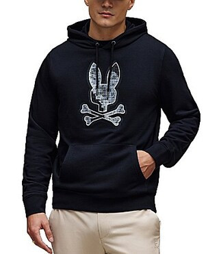 Psycho Bunny Olivier Pixel Bunny Embroidered Hoodie - M | Dillard's