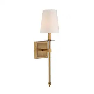 Strick & Bolton Sol Warm Brass 1-light Sconce | Bed Bath & Beyond