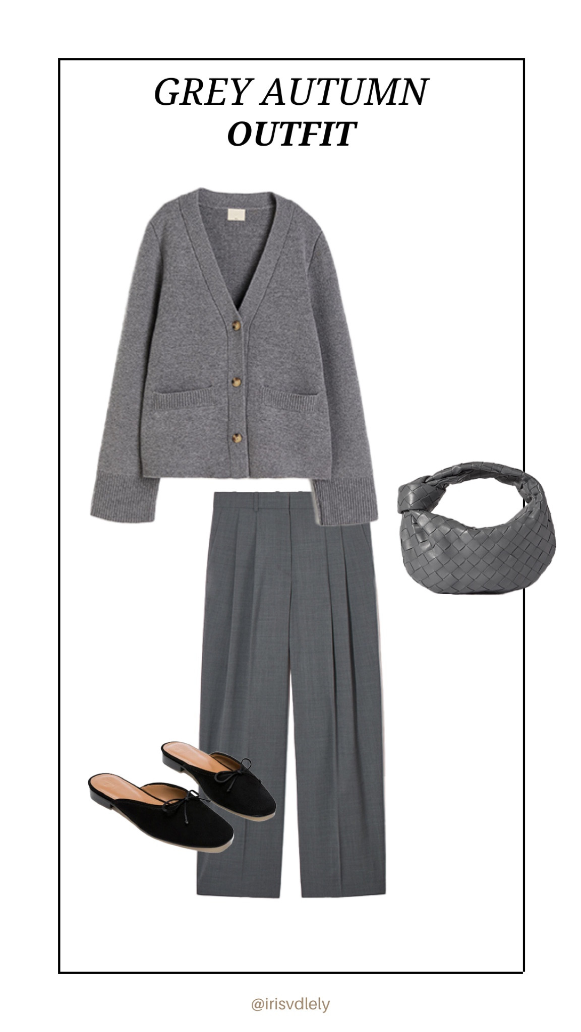 All grey autumn look 

Grey cardigan, cashmere cardigan, wool trousers, wide leg trousers, grey trousers, black flats, ballet flats, grey bag, grey bottega veneta jodie bag 

#LTKeurope #LTKSeasonal #LTKstyletip
