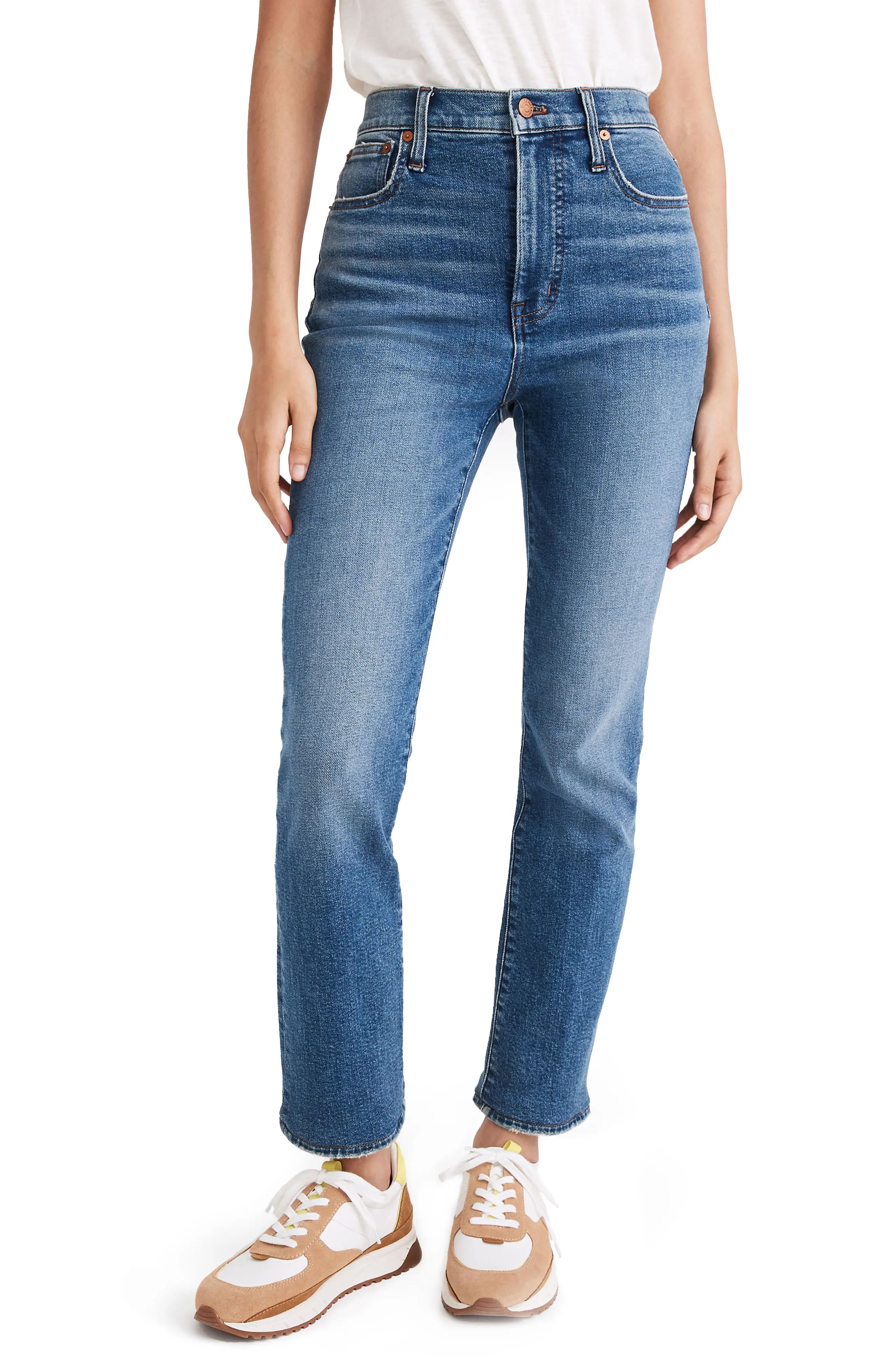 Women's Madewell Slim Demi-Boot Jeans, Size 26 - Blue | Nordstrom