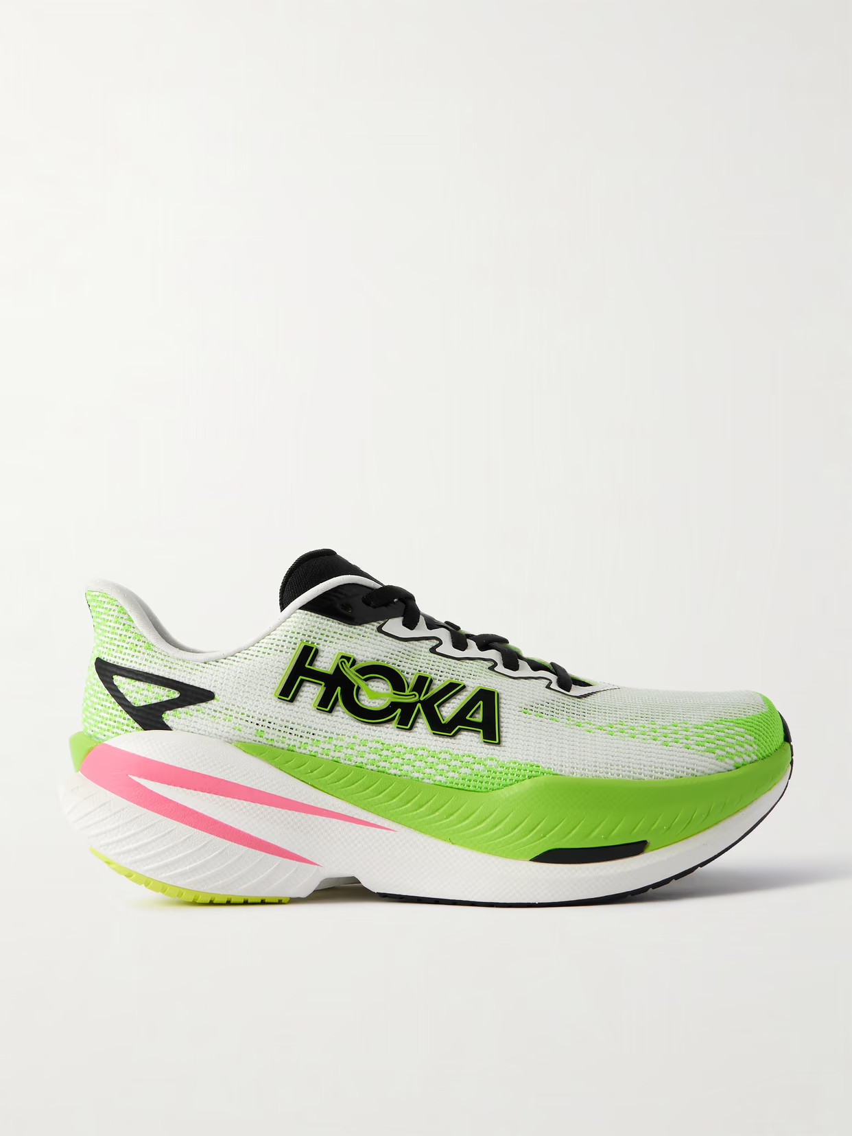 Hoka - Mach X 3 Rubber-trimmed Mesh Sneakers - Green | NET-A-PORTER (US)