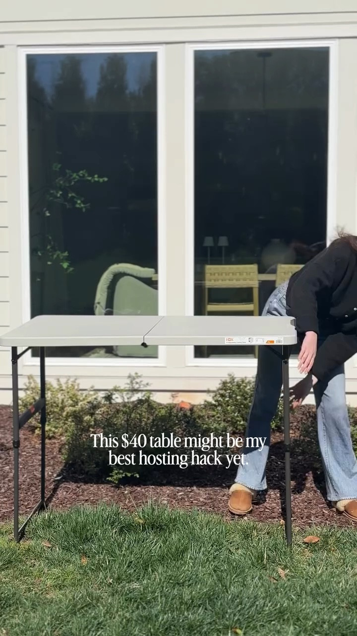 The easiest hosting setup: a $40 table dressed up as a bar 🍸
I love creating simple setups that look elevated but don’t require expensive pieces. This folding table + a few styling pieces turned into the perfect hosting bar for outdoor gatherings. Linking everything I used here.

Comment shop for the links! 

 