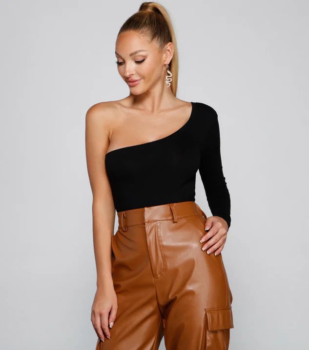 A Trendy Vibe One-Shoulder Bodysuit | Windsor Stores