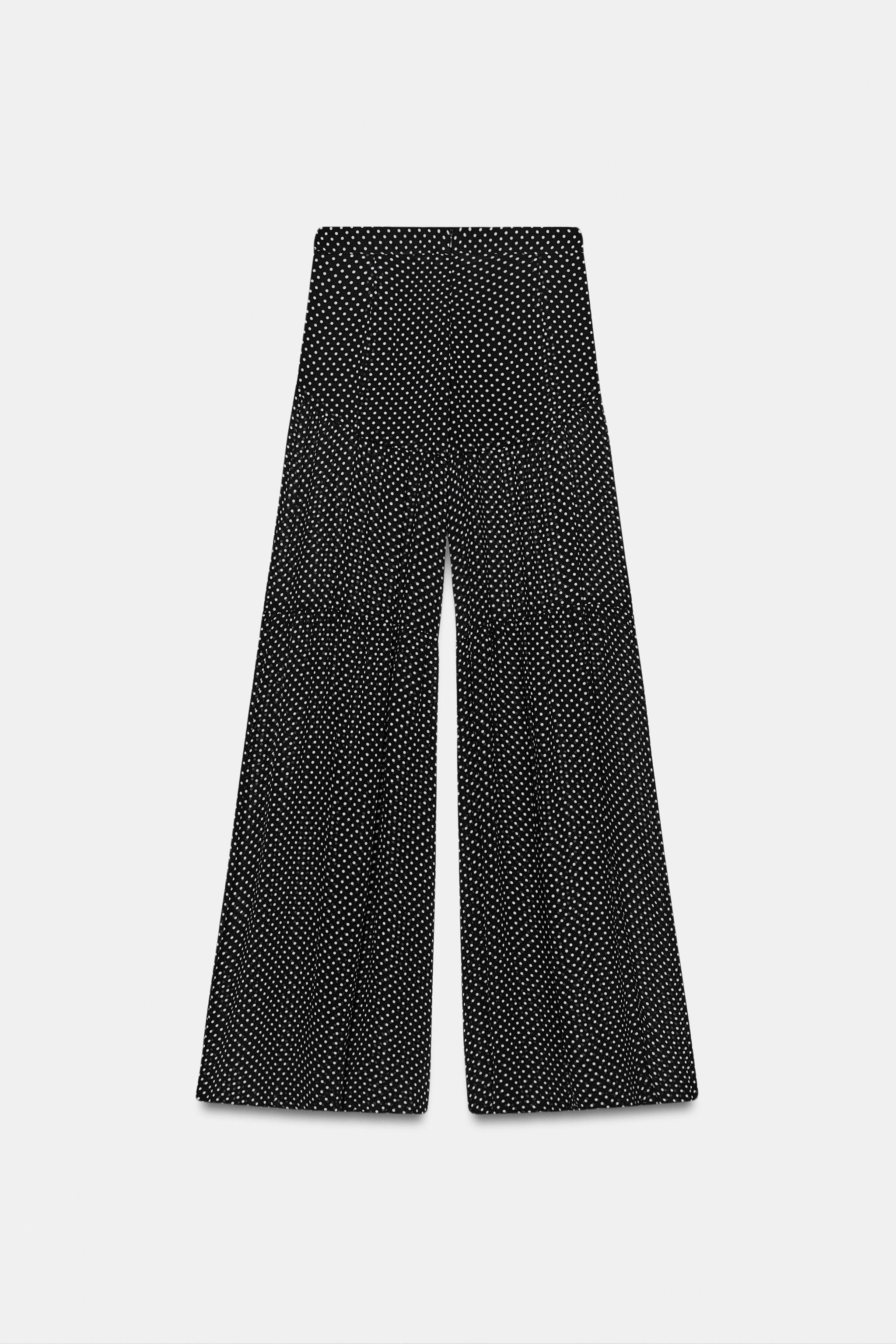 ZW COLLECTION PLEATED DOTS TROUSERS | Zara UK