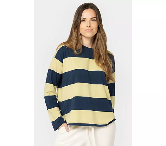 Make Your Selection: Peace Love World Long Sleeve Crew Neck Top | QVC