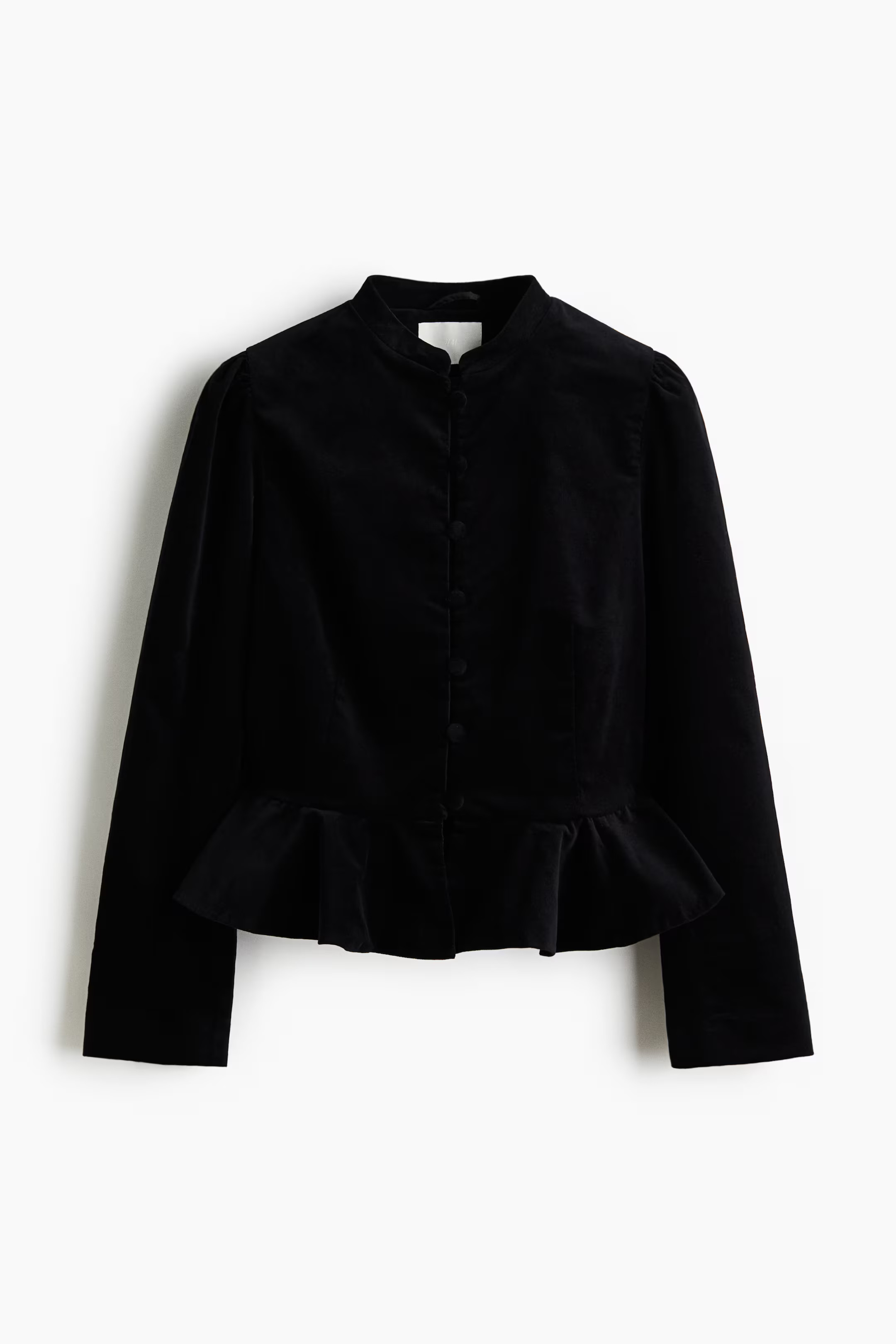 Velvet Peplum Jacket - Black - Ladies | H&M US | H&M (US + CA)
