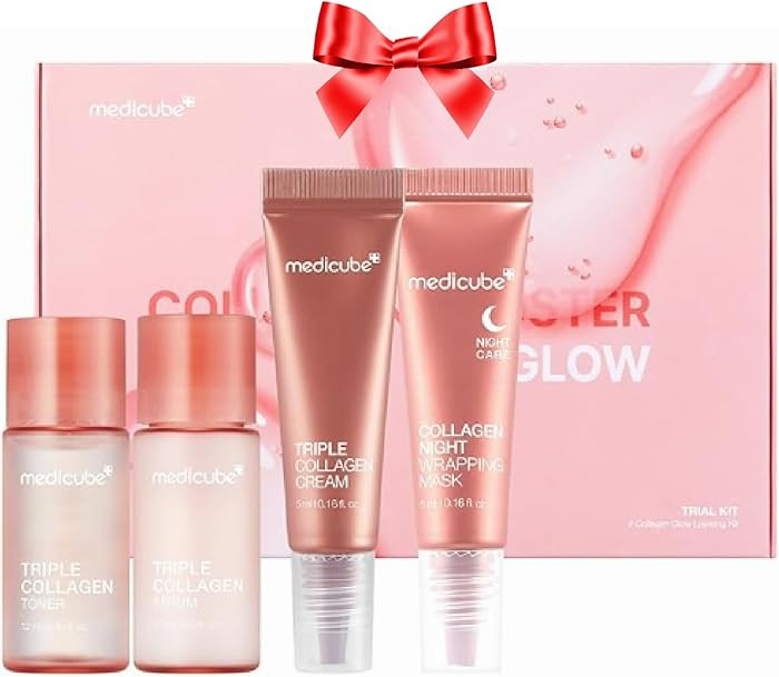medicube Glass Skin Collagen Trial Kit | Korean Skincare Set and Kit | Gifts for women | 4-Step S... | Amazon (US)