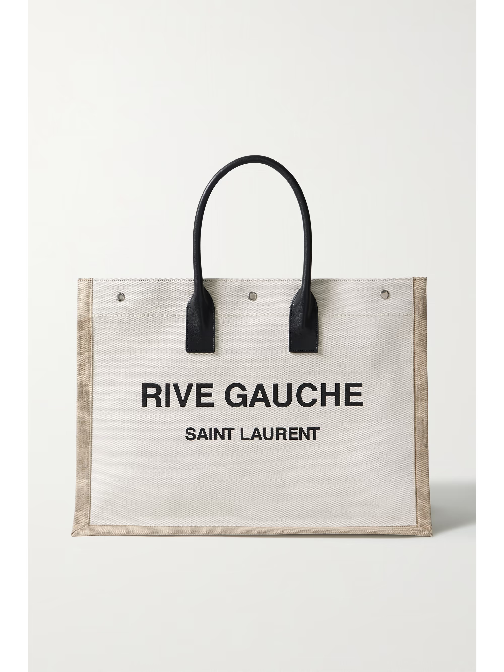 SAINT LAURENTRive Gauche leather-trimmed printed canvas tote | NET-A-PORTER (UK & EU)