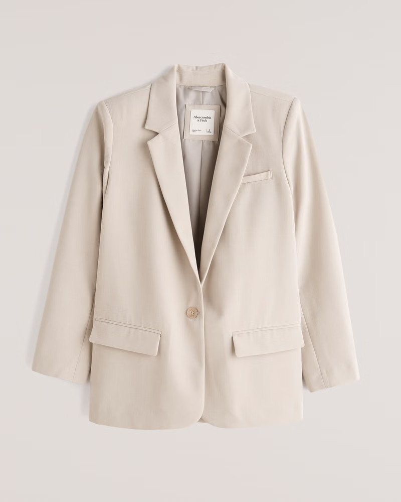 Women's Single-Breasted Blazer | Women's Coats & Jackets | Abercrombie.com | Abercrombie & Fitch (US)
