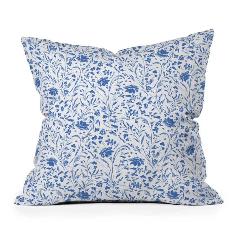 Marta Floral Indoor/Outdoor Reversible Throw Pillow | Wayfair North America