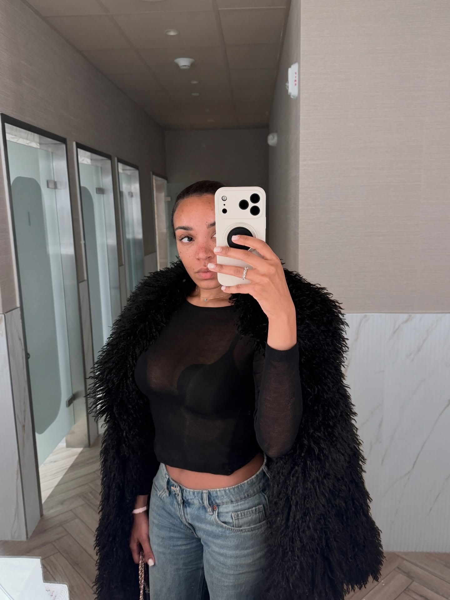 Checked the baggage 🥂
Jeans are Zara New Season
Coat is Naked Wardrobe 
Top is from PLT
 #ltk #glowup #ltkootd #newjerseyhotspots

#LTKdayinmylife