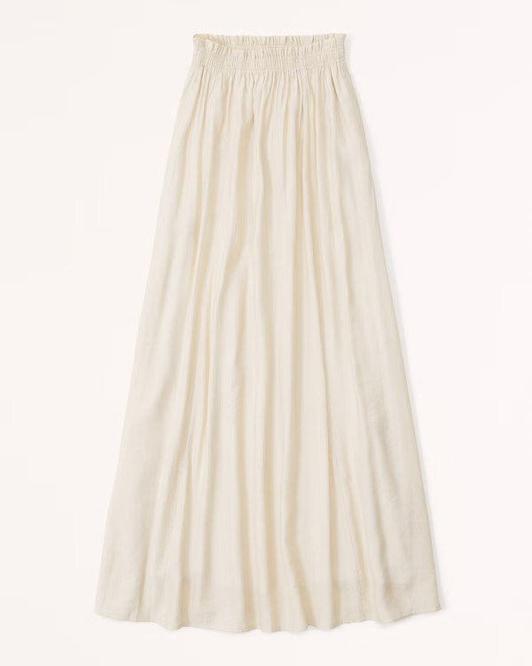 Crinkle Textured Maxi Skirt | Abercrombie & Fitch (US)