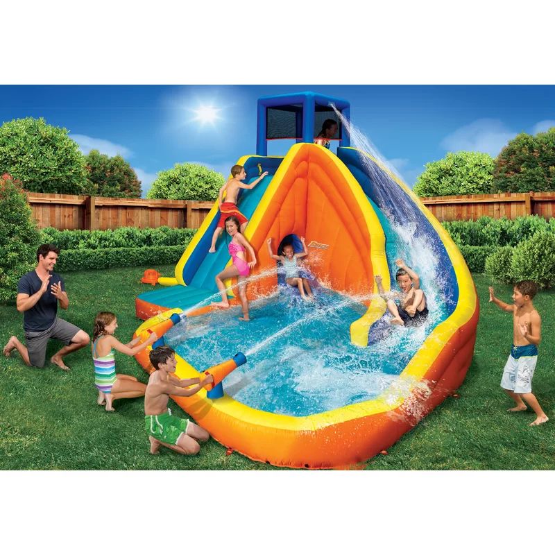 15' x 15' Inflatable Water Slide with Air Blower | Wayfair North America