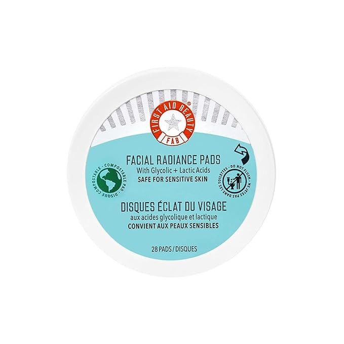 First Aid Beauty - Facial Radiance Pads with Glycolic & Lactic Acids, Daily Exfoliating Pads with... | Amazon (US)