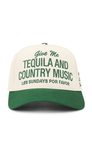 The Tequila & Country Music Cap in Bone & Green | Revolve Clothing (Global)