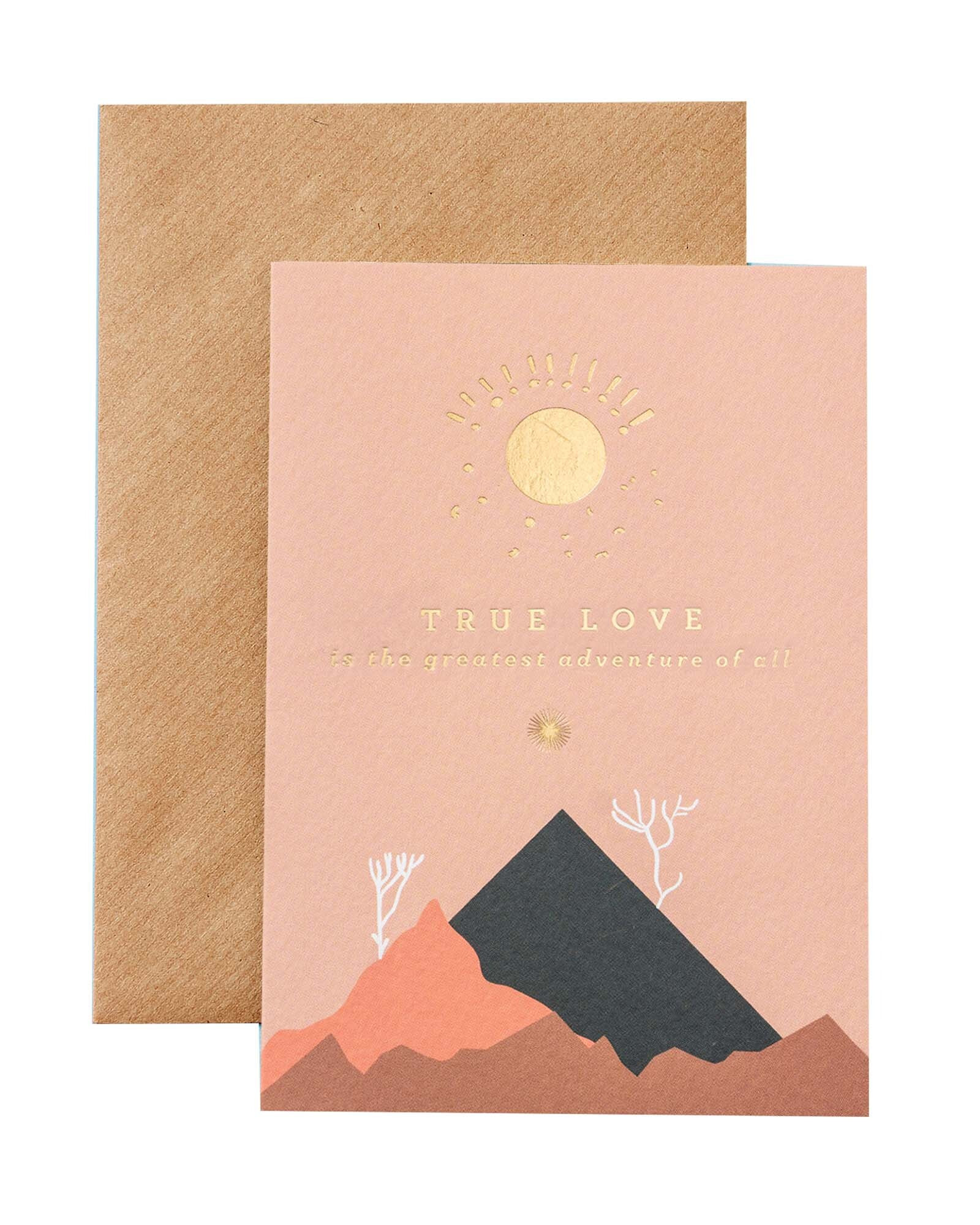 True Love the Greatest Adventure Valentine's Day Card | Oliver Bonas | Oliver Bonas (Global)