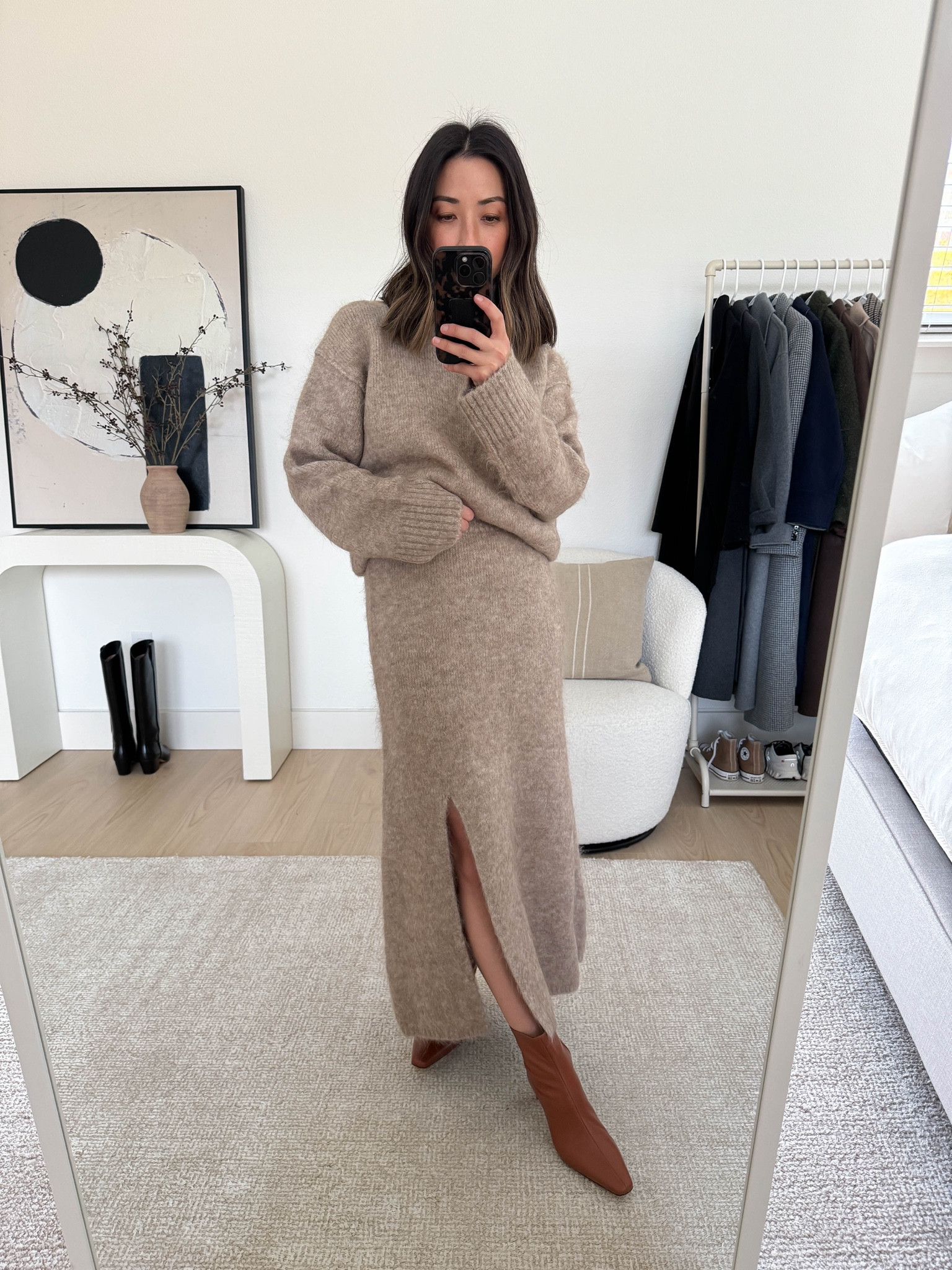 Rails sweater and skirt set. This is so good for the holidays! It’s cozy and comfy and so so warm. 

Rails sweater xs
Rails skirt xs
Stuad boots 35.5

#LTKSeasonal #LTKHoliday #LTKshoecrush