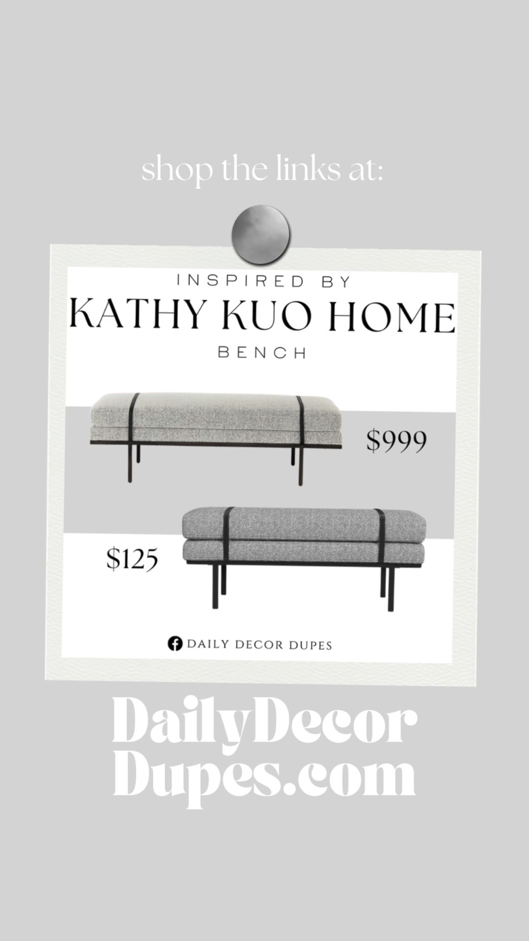 Inspired by Kathy Kuo Home Bench. Modern Classic Furniture. Boucle Upholstered Bench. Stylish Entryway Furniture. Modern Home Accent. Textured Upholstery Bench. Modern Bench Design. Affordable Bench Alternative. 

Home more affordable option find copy cat similar look for less budget friendly affordable cheap cheaper beautiful pretty. Clearance sale coupon code discount code promo code luxury lookalike look a like Inspo inspiration inspired by idea ideas Love like these? I share multiple every day in my FB group.
 

 #LTKHoliday #LTKHome #LTKSaleAlert