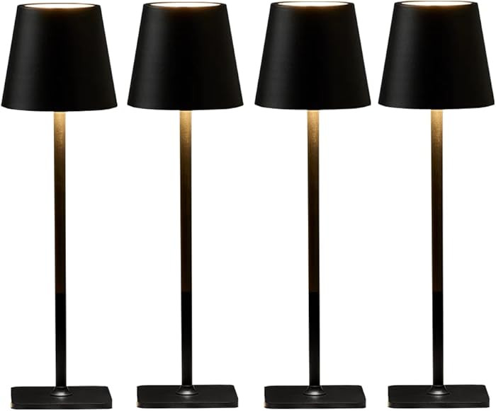 4 Pack Led Cordless Table Lamps-Wireless Rechargeable Lamps Bulk of 4,Waterproof Outdoor Table La... | Amazon (US)