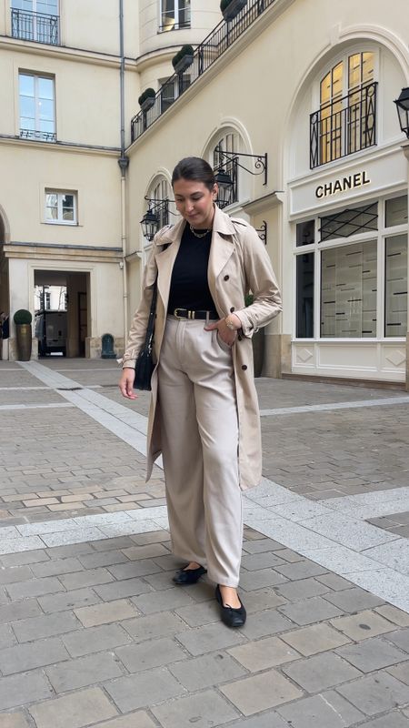 Trench coat outfit for spring 

Amazon trench coat | Abercrombie trousers | ballet flats

#LTKU #LTKSpringSale #LTKSeasonal