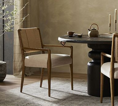 Eaton Upholstered Dining Armchair | Pottery Barn (US)