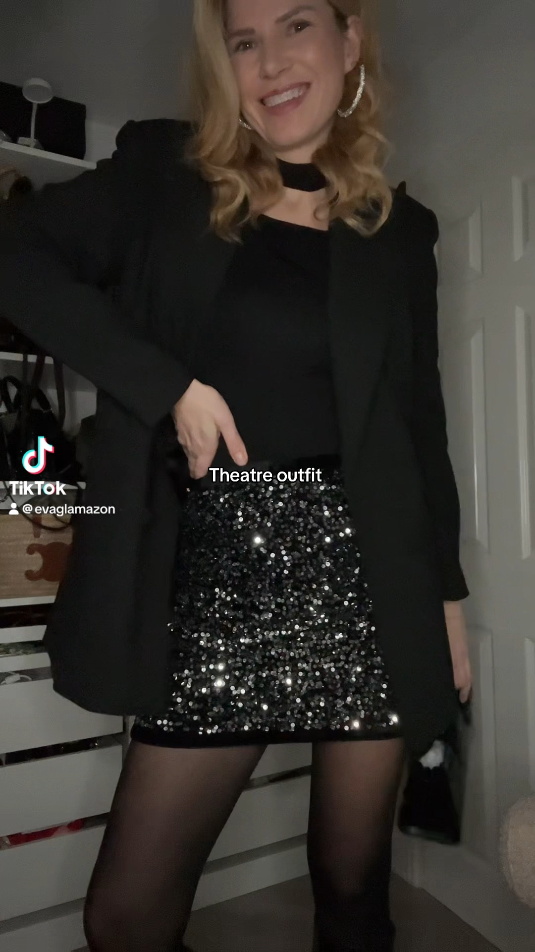Evening outfit, black blazer, ysl bag, black knee high boots, sezane skirt, sequin skirt 

#LTKpartywear #LTKuk #LTKeurope