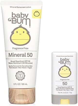 Sun Bum Baby Bum Spf 50 Sunscreen Face Stick and Lotion Mineral Uva/uvb Face and Body Protection ... | Amazon (US)