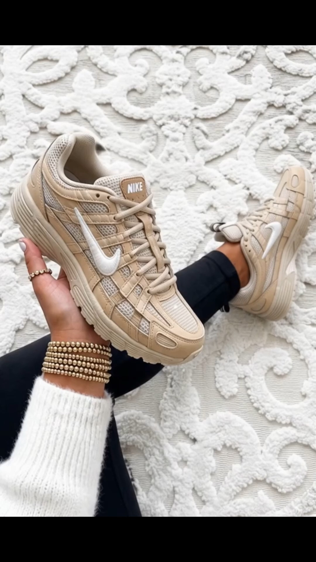NIKE P-6000 WOMEN’S SHOES

The Nike P-6000 is the perfect mix of sporty and cute with its dreamy neutral beige color that goes with literally everything. 🤍 Whether you’re styling them with leggings, denim, or your favorite athleisure set, these sneakers instantly pull your outfit together while keeping you comfortable all day long. They’re lightweight, breathable, and the kind of sneaker you’ll find yourself reaching for on repeat.

Fit: Runs true to size. If you’re between sizes or have wider feet, consider going up a half size for the most comfortable fit. ✨