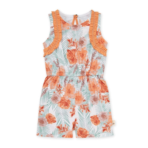 Coastal Floral Organic Cotton Romper - 0-3 Months | Burts Bees Baby