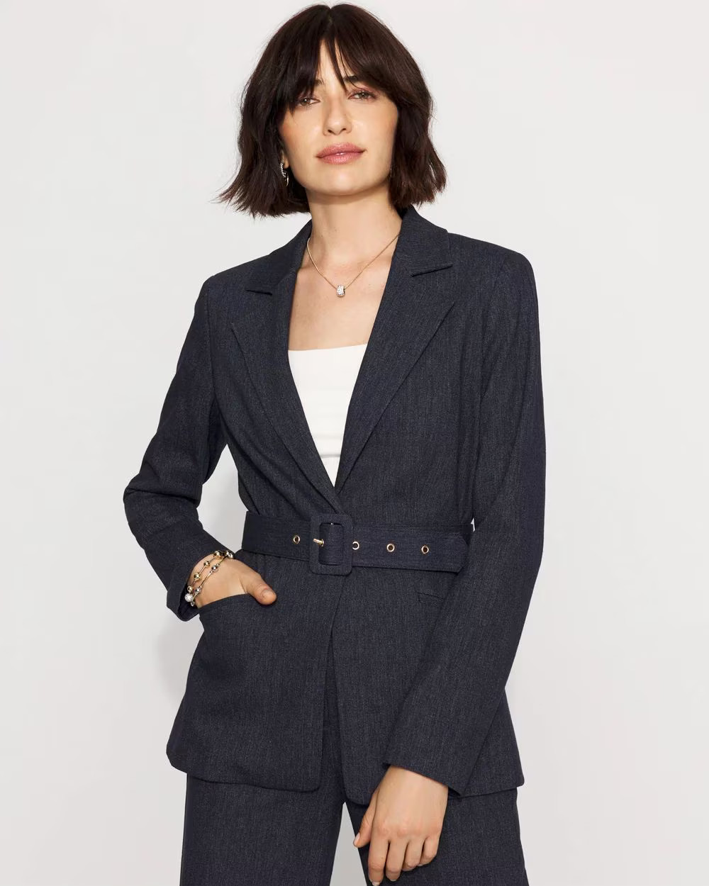 Denim-Look Blazer | White House Black Market | White House Black Market