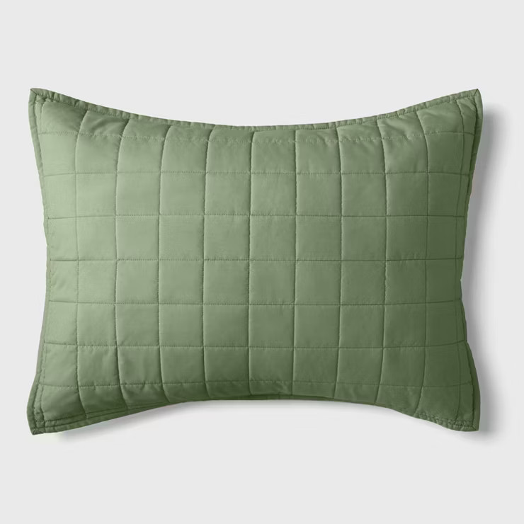 Box Stitch Microfiber Sham - Pillowfort™ | Target