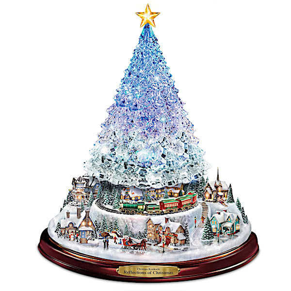 Thomas Kinkade Reflections Of Christmas Light Up Tabletop Tree | Bradford Exchange