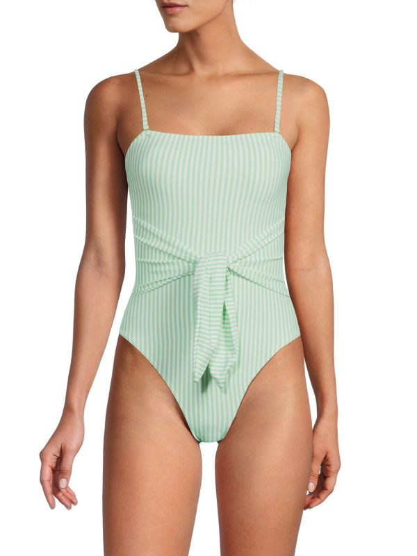 ​Vintage Striped Tie One Piece Swimsuit | Saks Fifth Avenue OFF 5TH