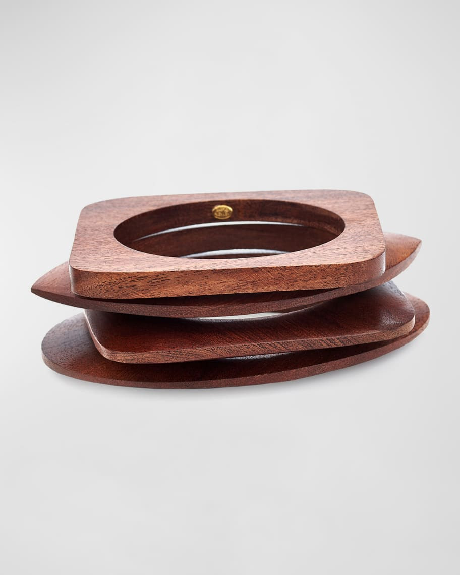 Kenneth Jay Lane 4-Piece Geometric Bangle Set | Neiman Marcus