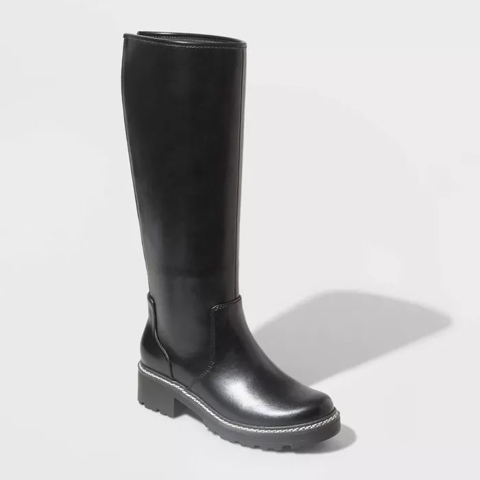 Women's Carabel Tall Lug Soled Boots - Universal Thread™ Black | Target