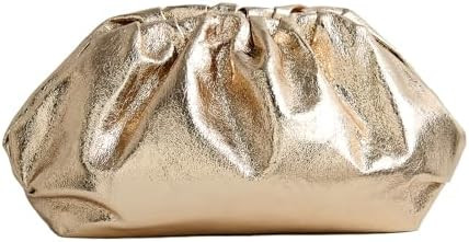 PHILOMENA Dressy Vegan Leather Clutch Purse for Women, Soft Pleated PU Evening Purse for Weddings... | Amazon (US)