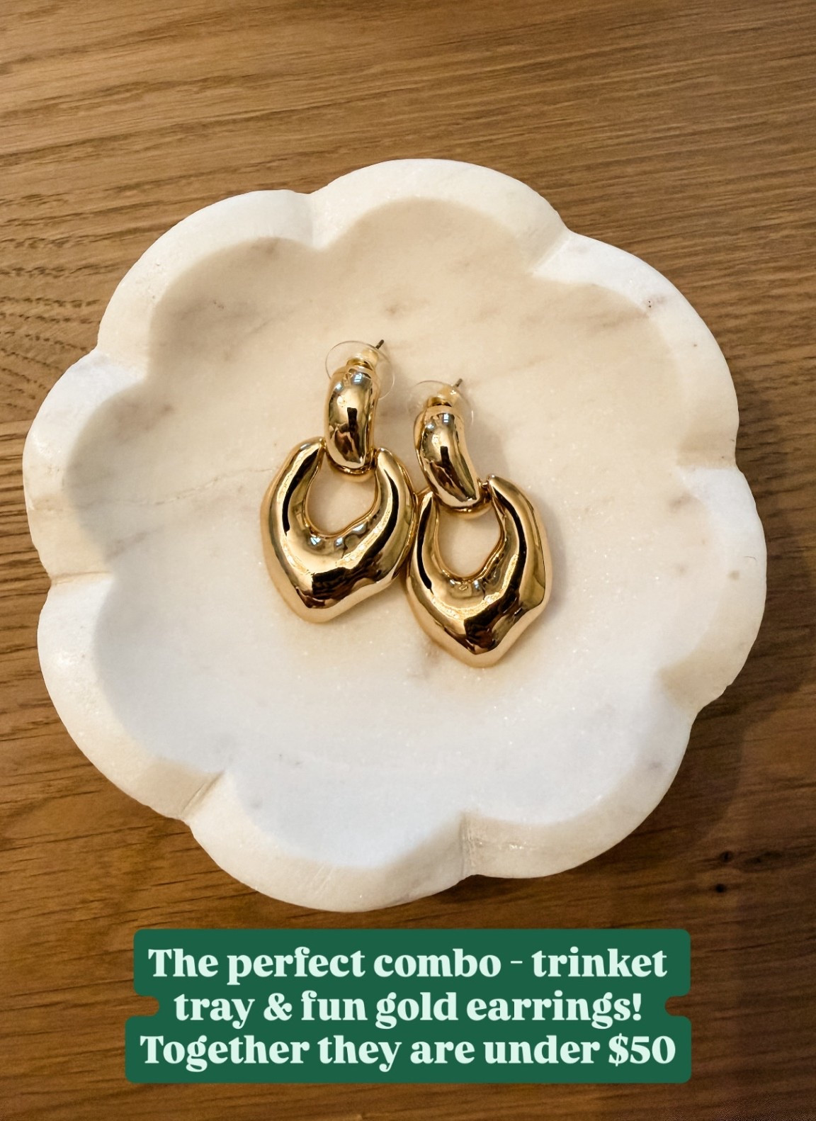 The perfect gift combo under $50! I love these earrings 👏🏼 the marble trinket tray is also a great thing for a newly engaged friend! 

Loverly Grey, gift ideas, gifts for her

#LTKHoliday #LTKGiftGuide #LTKFindsUnder50