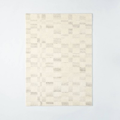 5'x7' Irregular Checkerboard Tufted Rug Cream - Threshold™ designed with Studio McGee | Target