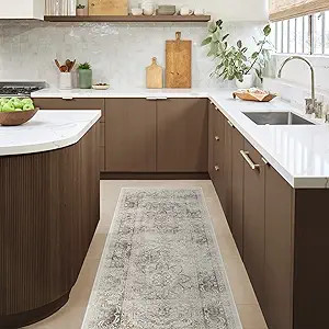 RUGGABLE Sarrah Runner Rug - Perfect Vintage Washable Rug for Entryway Hallway Kitchen - Pet & Ch... | Amazon (US)