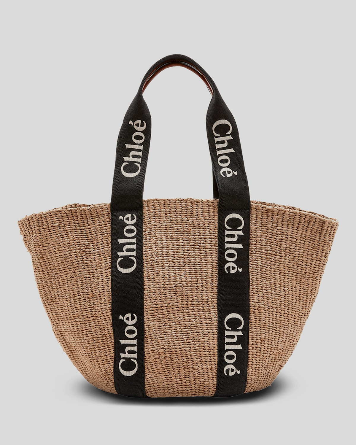 Woody Large Mifuko Basket Bag in Fair Trade Paper Embellished with Linen | Neiman Marcus