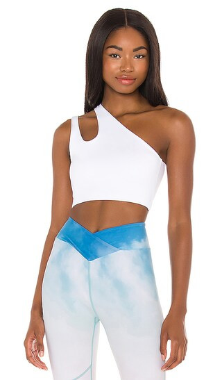 x Revolve One Shoulder Sports Bra in White | Revolve Clothing (Global)