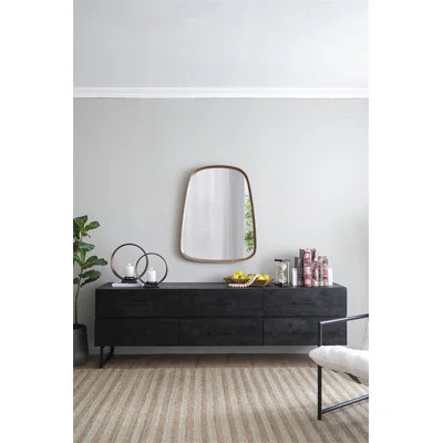 High - Quality Acacia Wood And Iron Cabinet With Two - Tier Drawers For Ample Storage And Decor Display, Ideal For Home Use | Wayfair North America